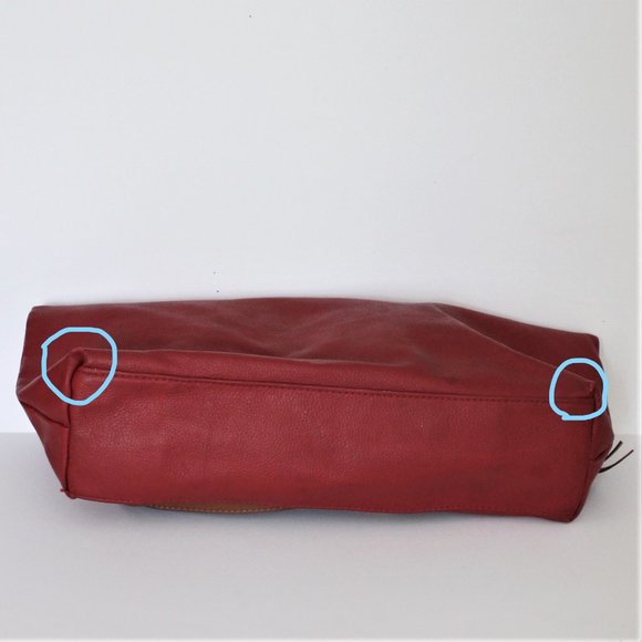 Joy Mangano Red Leather Tote - Picture 6 of 7